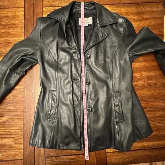 Maxima Wilson Leather Jacket Black Authentic Leather Size Large - Picture 13 of 14